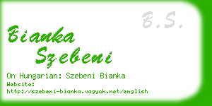 bianka szebeni business card
